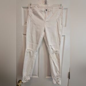 Cello White Ripped Skinny Jeans